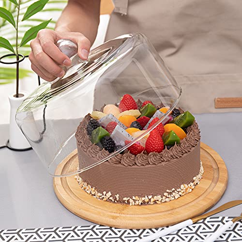 Amazon｜30cm,Bafnsiji ふた付きガラスケーキスタンド、ドーム蓋付き